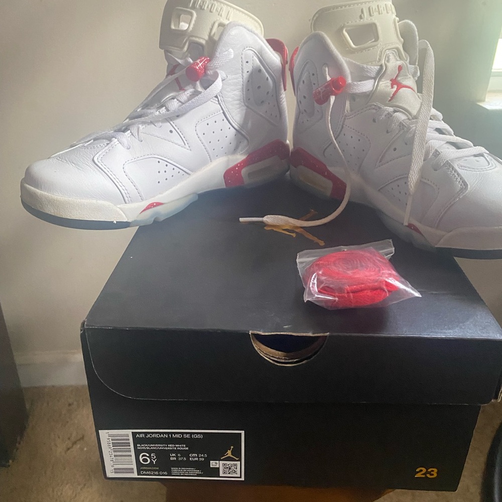 Jordan Kids Sneakers White and Red